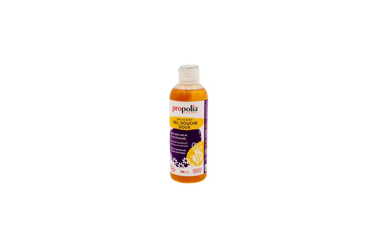 Propolia Sanftes Bio-Duschgel mit Honig, Aloe Vera und Mandelmilch, 200 ml