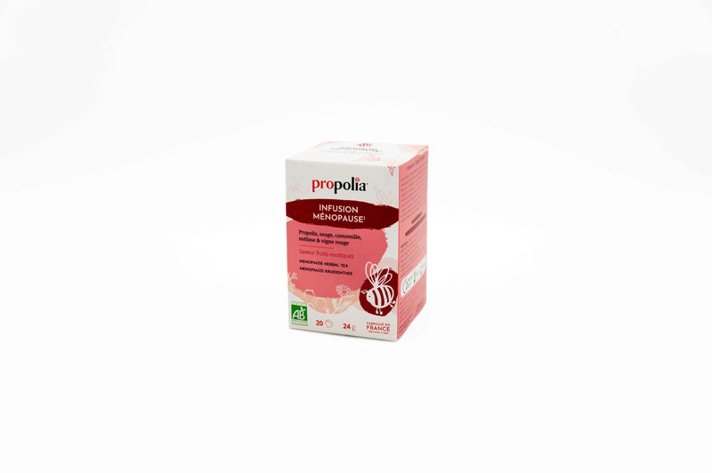 Propolia Bio Kräutertee Menopause mit Propolis, Salbei, Kamille, Melisse & rotem Weinlaub, 20 Beutel